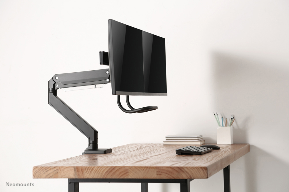 Neomounts NM-D775DXBLACK Monitorarm 10-32" - Gasfeder - Topfix - 180°-Stopp